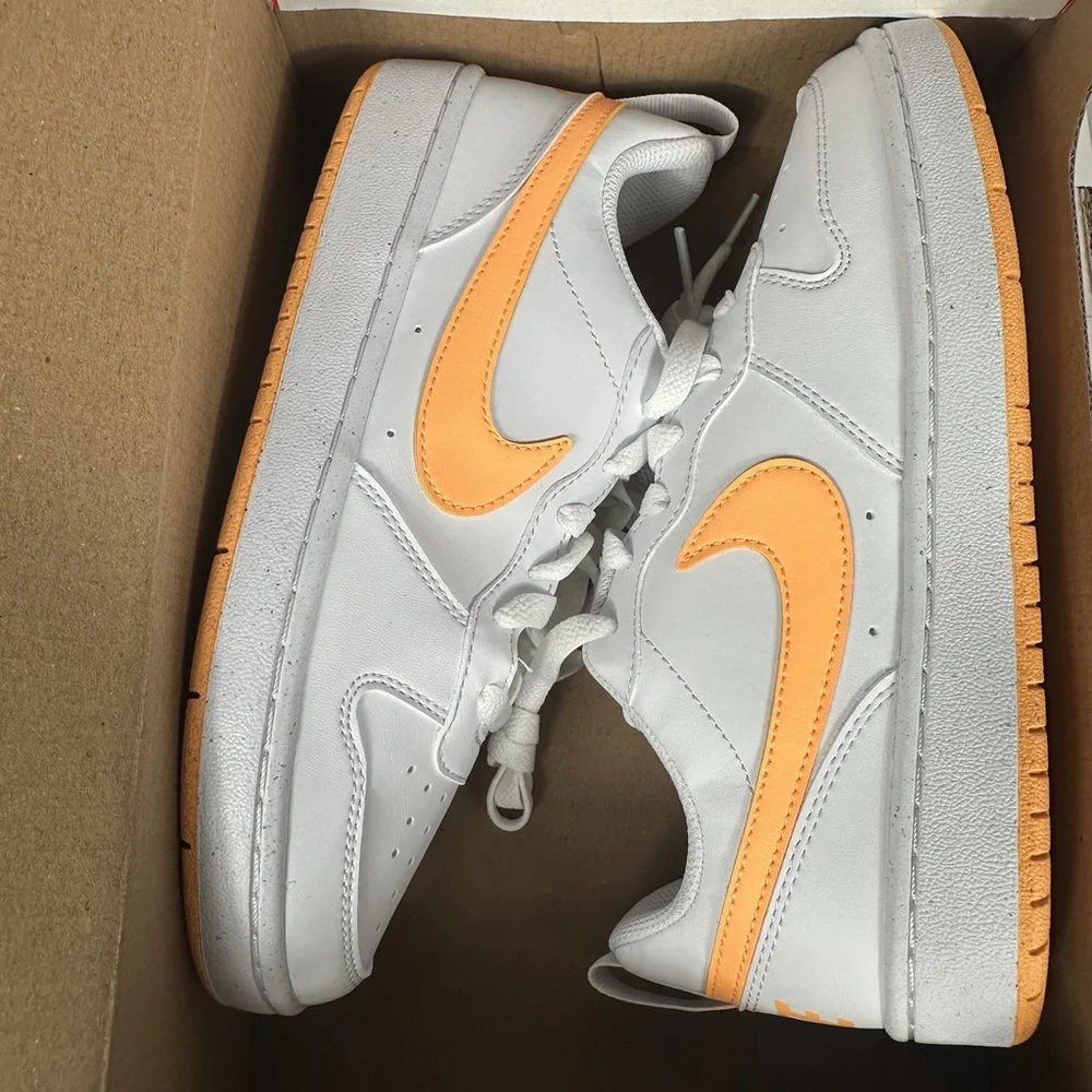 Nike Court Borough Low Recraft Gs White Peach Cream DV5456-119 Size 5Y